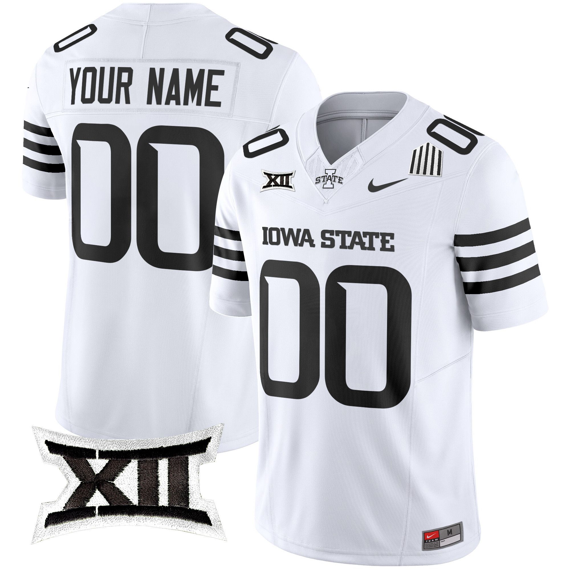 Men Iowa State Cyclones White Nike 2024 Vapor Limited Custom NCAA Jersey style 1->customized ncaa jersey->Custom Jersey
